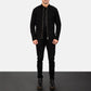 Charcoal Black Suede Biker Jacket