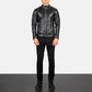Fernando Quilted Black Leather Biker Jacket