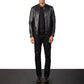 Tea House Black Leather Biker Jacket