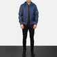 Hanklin Ma-1 Blue Hooded Bomber Jacket