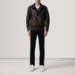 Alfred Maroon Leather Bomber Jacket