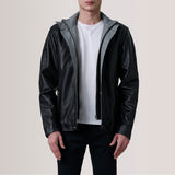 Henrik Black Leather Cafe Racer