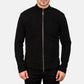 Charcoal Black Suede Biker Jacket