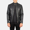 Damian Black Leather Biker Jacket