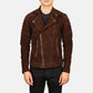 Faisor Mocha Suede Biker Jacket