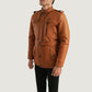 Hunter Tan Brown Fur Leather Jacket