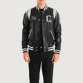 Liberte California Black Leather Varsity Jacket