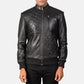 Moda Black Leather Bomber Jacket