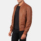 Shane Brown Leather Bomber Jacket