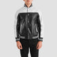 Terrance Black & White Leather Varsity Jacket