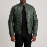 Travis Green Leather Puffer Jacket