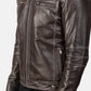 Youngster Brown Leather Biker Jacket