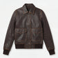 Westa A-2 Brown Leather Bomber Jacket