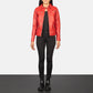Lifestyle shot of the Tomachi Red leather jacket available at Layzal Jackets.