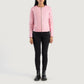 Lifestyle shot of the Elixir Pink collarless leather jacket available at Layzal Jackets.