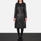 Fixon Hooded Black Trench Coat