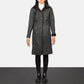 Alina Shearling Black Leather Coat