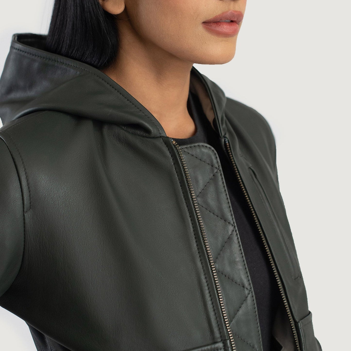 Interior view of the Luna bomber jacket, revealing the fully lined, soft fleece inner shell designed for everyday warmth.