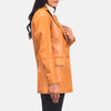 Marilyn Tan Brown Leather Blazer