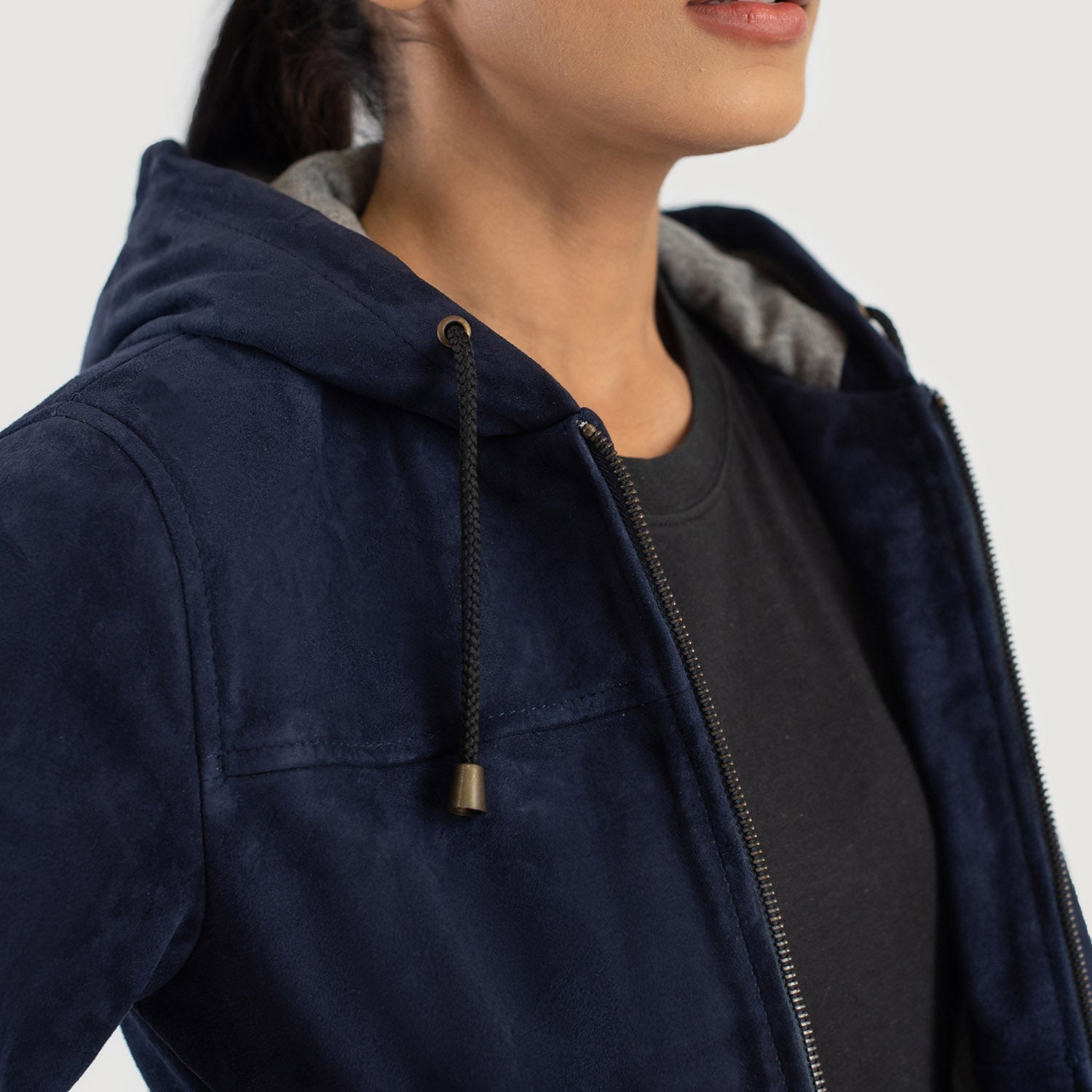 Interior view of the Rebella bomber jacket, revealing the soft, insulating fleece lining for casual everyday warmth.
