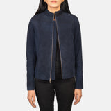 Rumella Blue Suede Biker Jacket