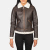 Sherilyn B-3 Brown Leather Bomber Jacket