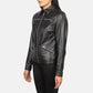Back view of the Tomachi Black leather jacket from Layzal Jackets.
